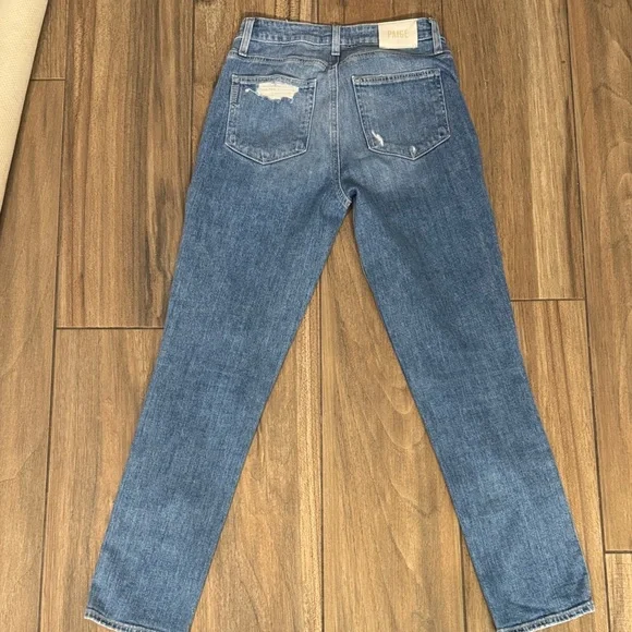 PAIGE Classic Blue Straight Leg Jeans - Picture 3 of 4